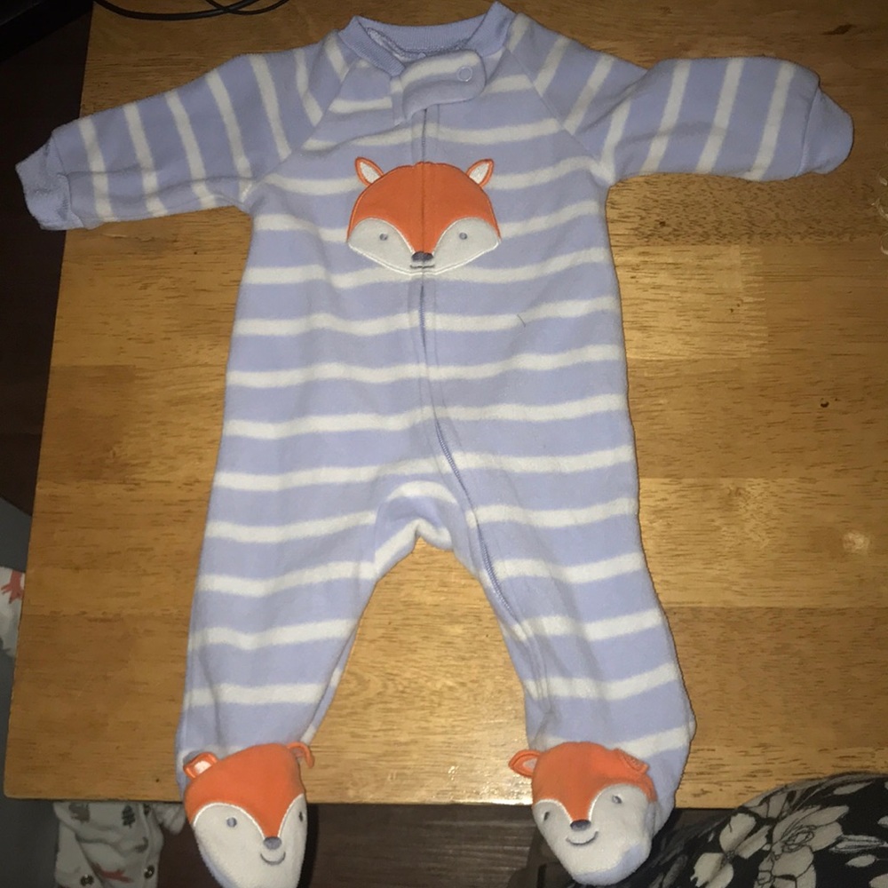 Striped fox newborn nighty